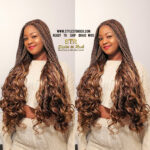 French curl cornrow knotless braided wig