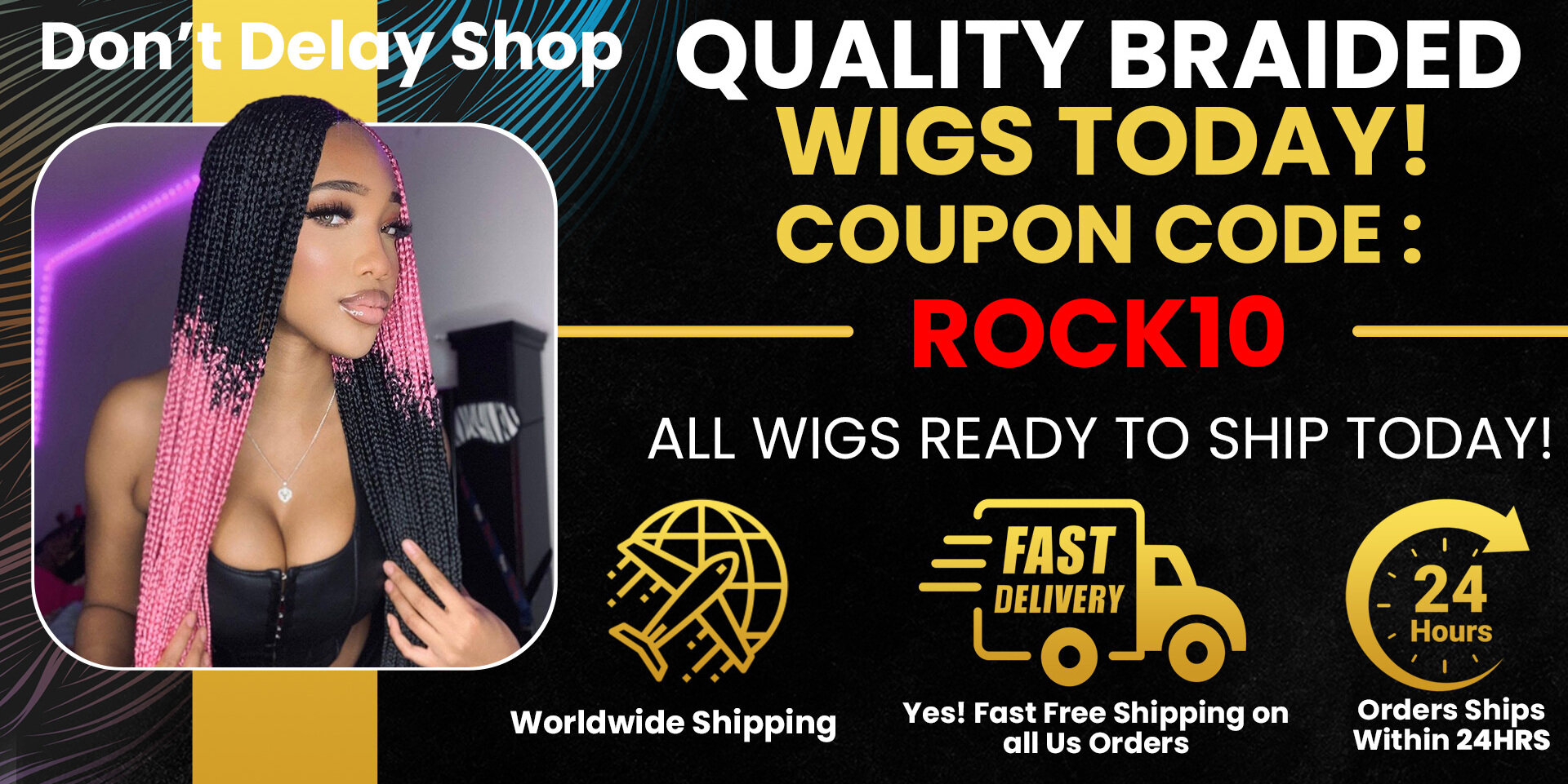 READY TO SHIP Next Day Jumbo Knotless Braided Wig Box Braids Wig